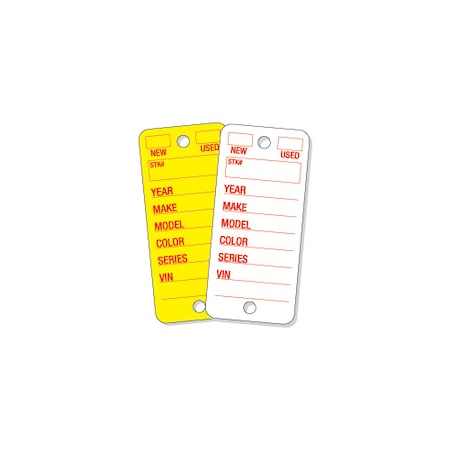 Car Dealer Depot Poly Key Tags (250 Per Box) Pk 426